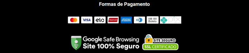 Formas de Pagamento e Selos de Segurança